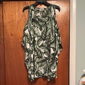 Show Me Your Mumu banana leaf cold shoulder top